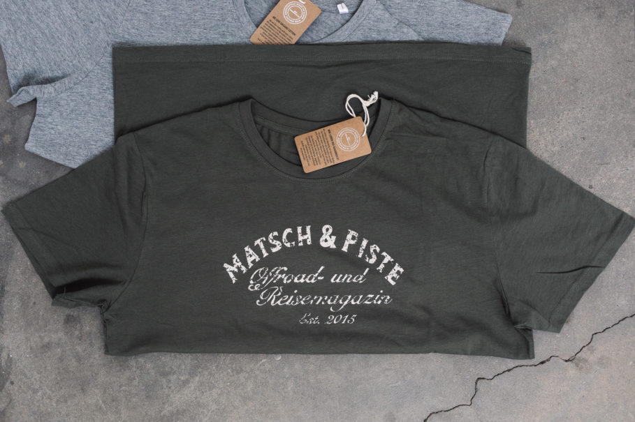 Matsch&Piste T-Shirt mit Vintage-Logo, oliv