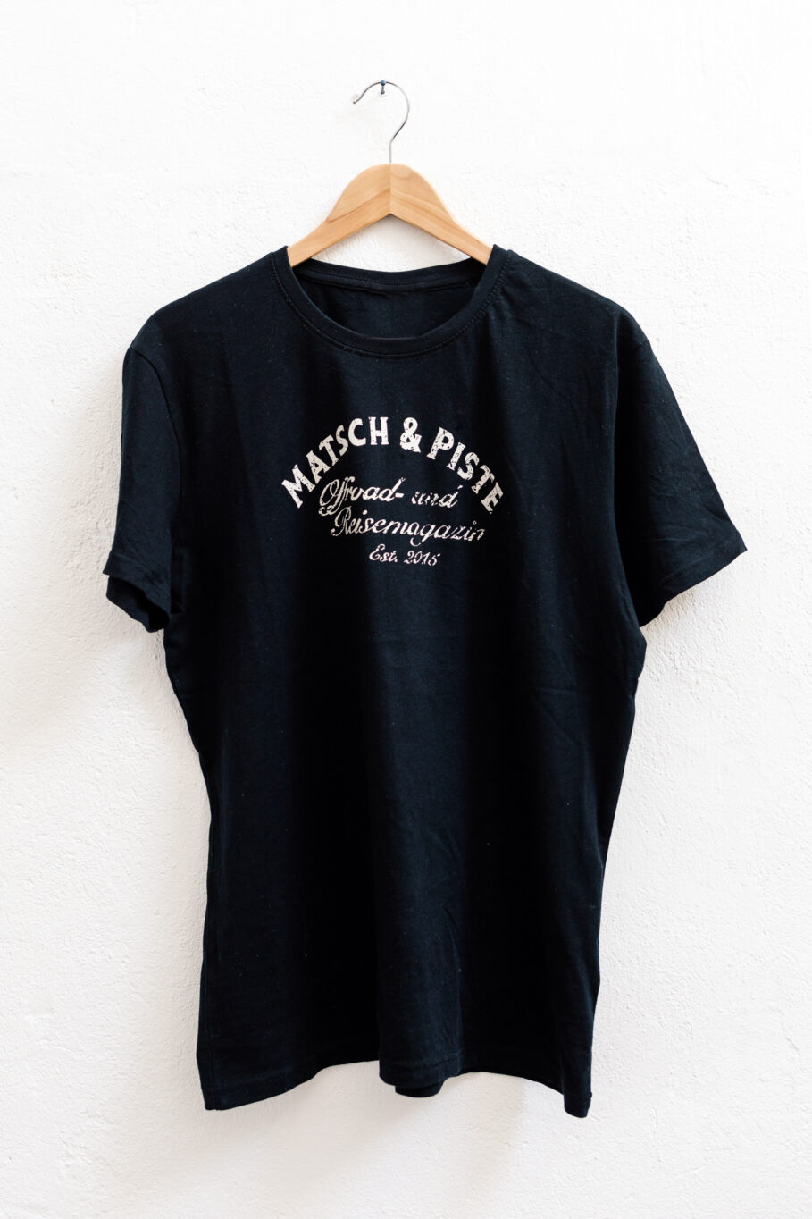 Matsch&Piste T-Shirt mit Vintage-Logo, schwarz