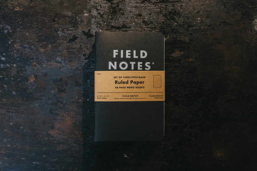 Field Notes Notizhefte Pitch Black, 3er-Pack, liniert