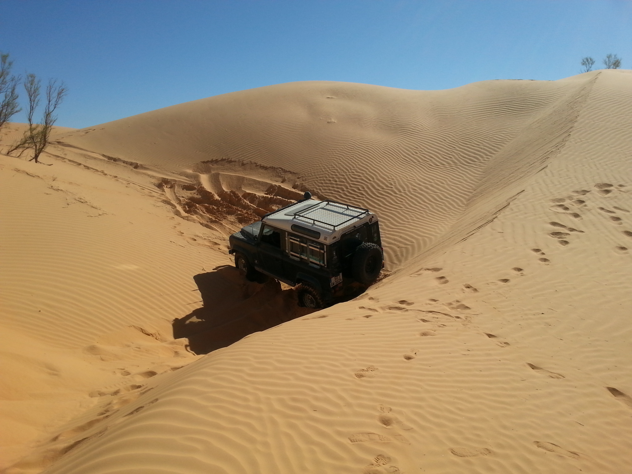 Festgefahren. Sahara, Tunesien