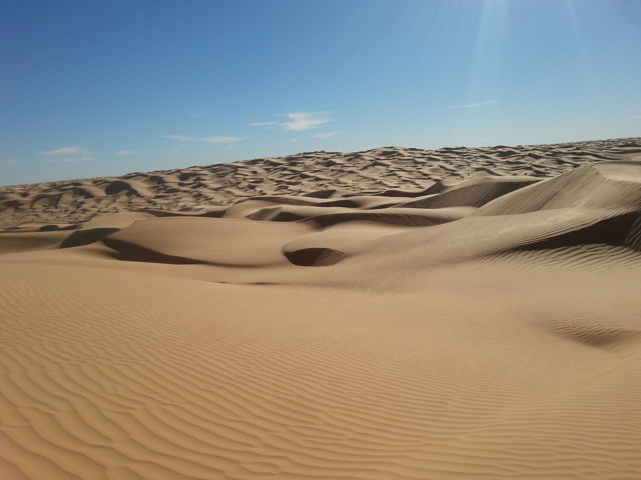 Die EInsamkeit in der Wüste. Sahara, Tunesien
