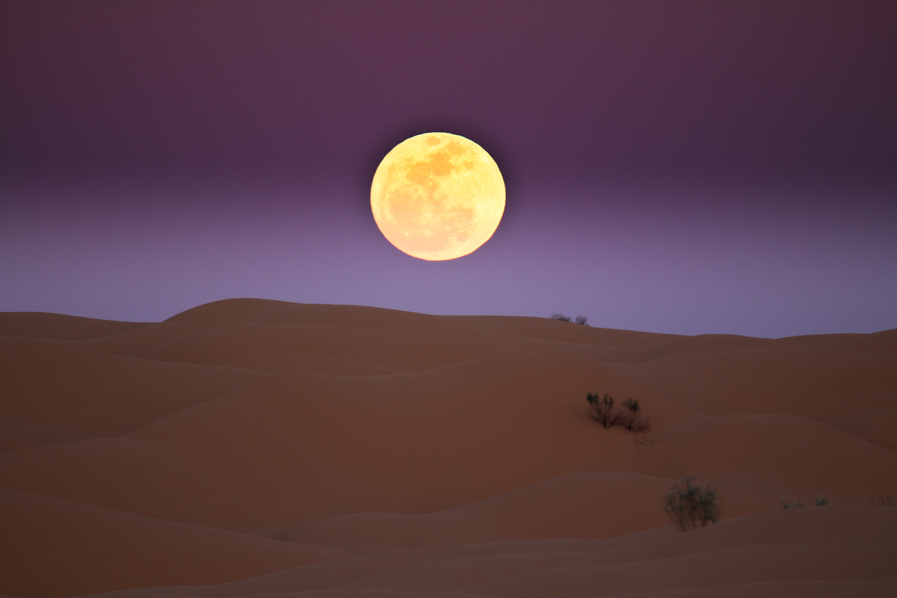 Die Einsamkeit in der Wüste. Sahara, Tunesien