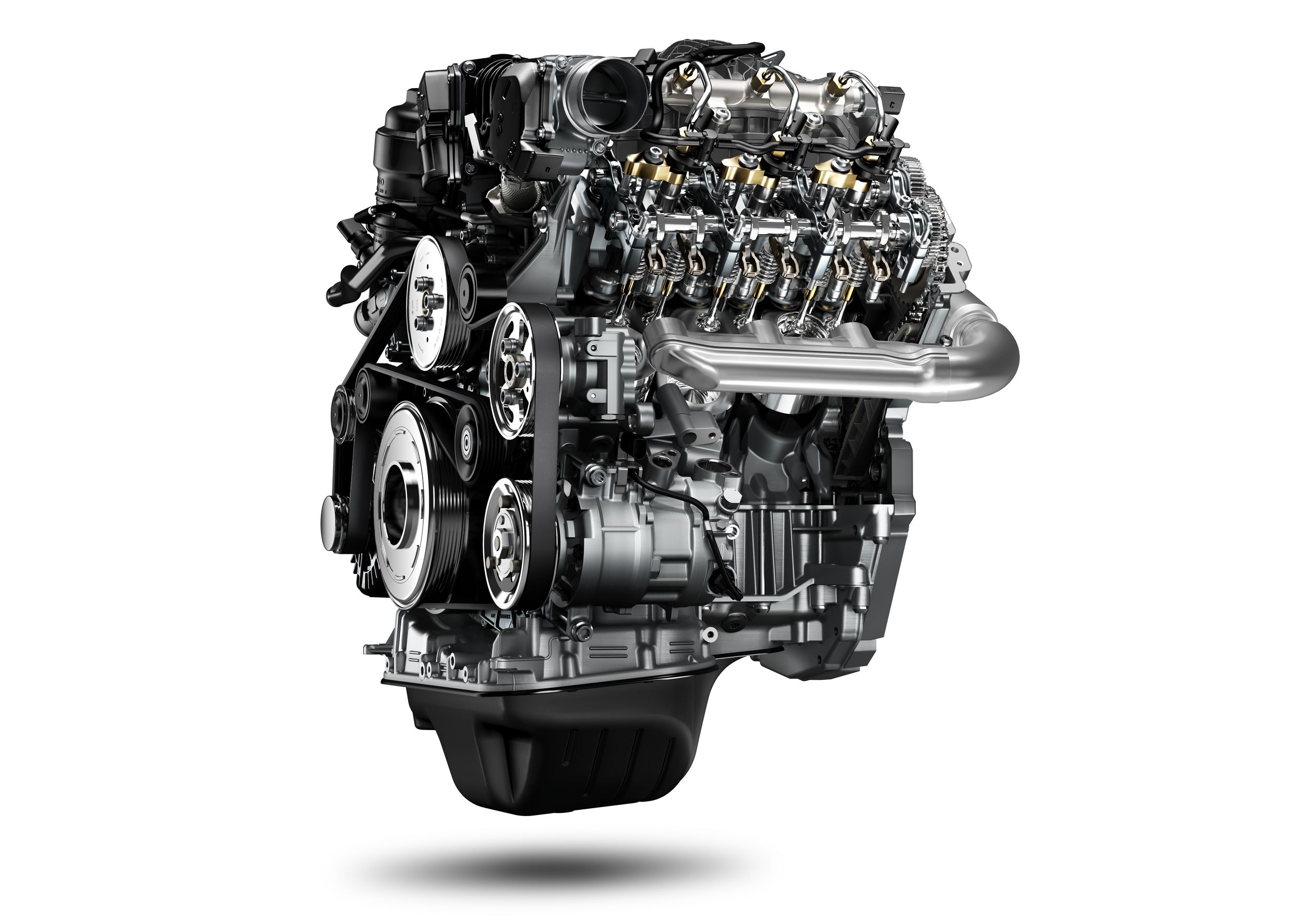 V6 mit einem Gabelwinkel von 90 Grad: Der 3,0l TDI für den aktualisierten Amarok erreicht bis zu 550 Newtonmeter und 165 kW / 224 PS. Das sind nochmals 130 Nm Drehmoment mehr als beim Vorgänger-Modell; das Diesel-Aggregat erfüllt zudem die verschärfte Abgasnorm für EU6-Märkte.