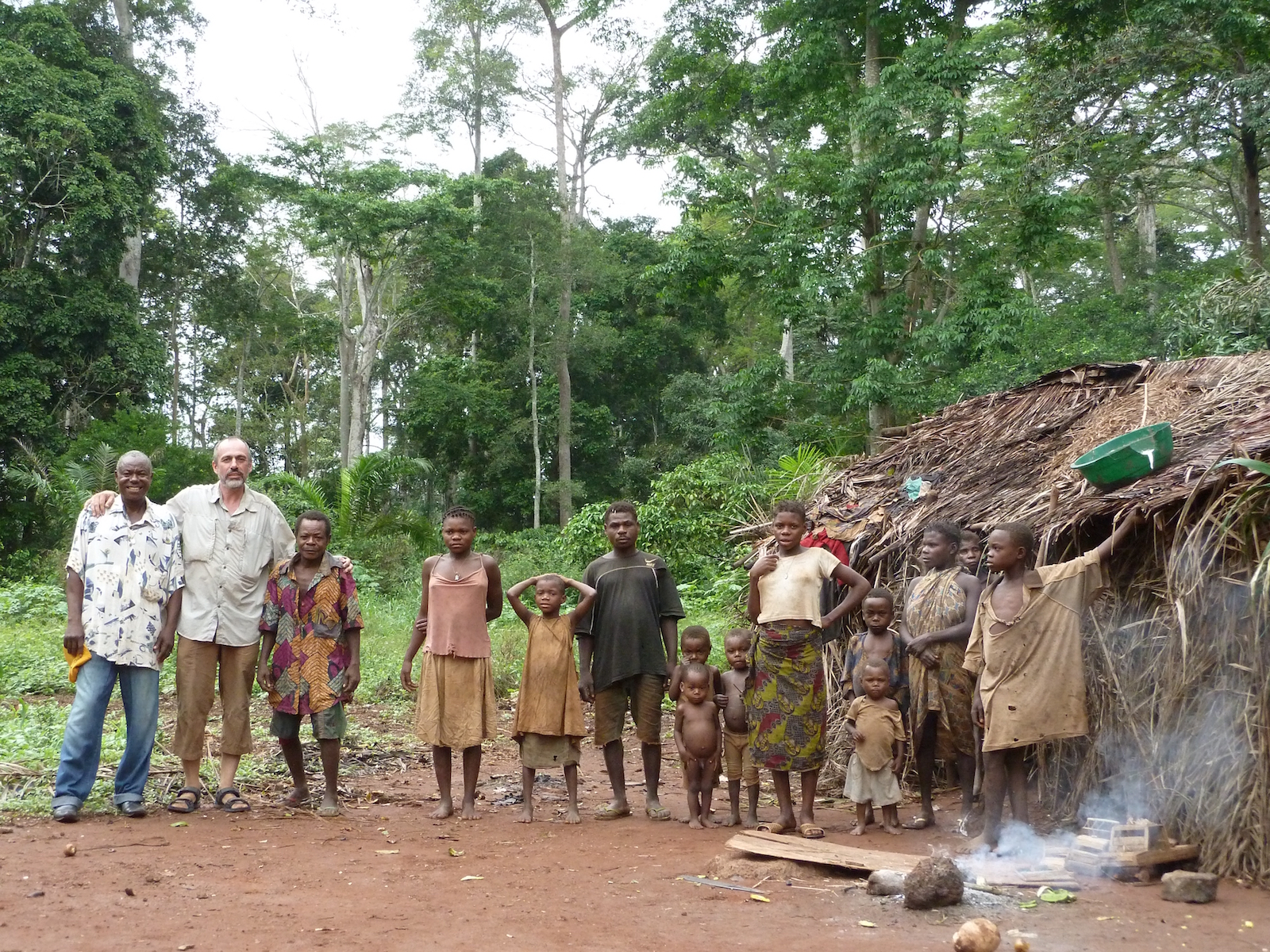 Pygmaeenstamm in der zentralafrikanischen Republik