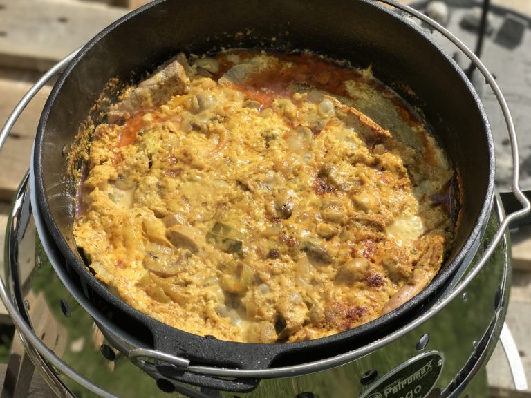Rezept Schnitzelpfanne im Dutch Oven MATSCH&PISTE OutdoorKüche