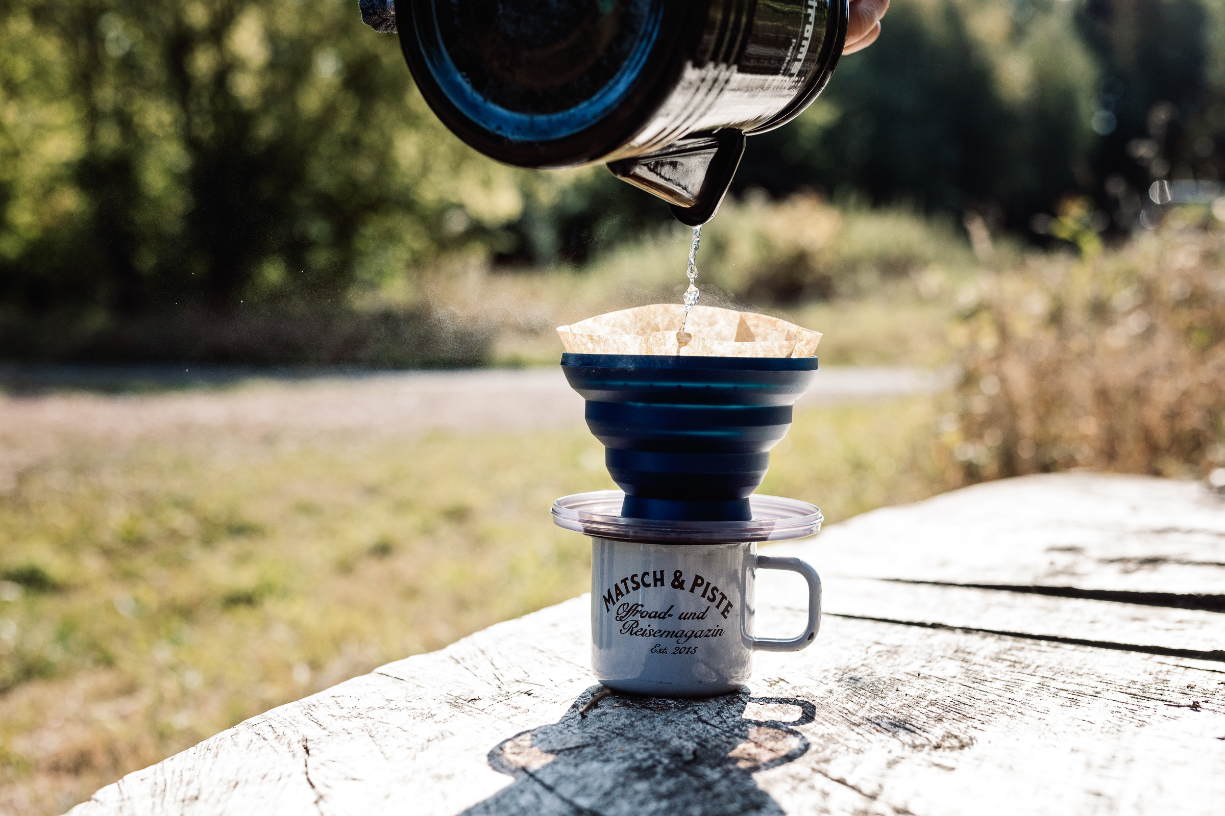 Kaffeekochen unterwegs mit dem Filter