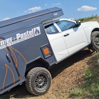 Offroadtauglich, der hintere Böschungswinkel ist nicht schlechter als mit Truck.bed.