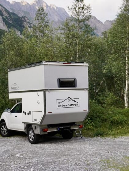 andersCamper HuckeVersum aufblasbares Hubdach auf Pick-up-Kabine