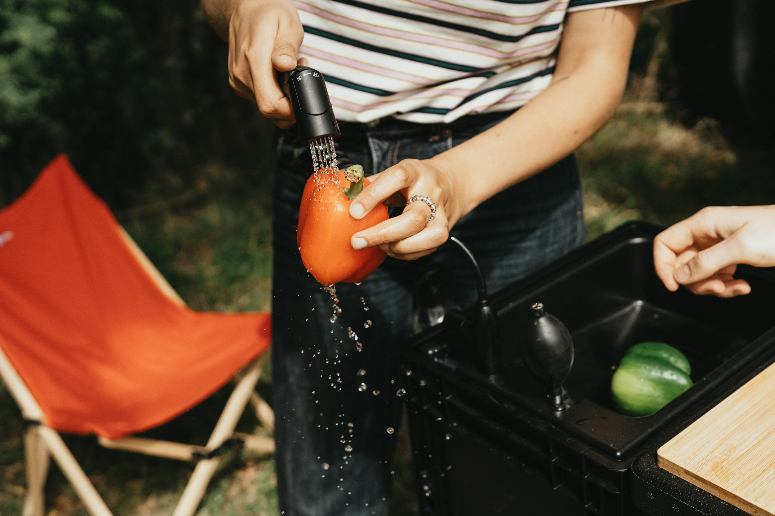 BOXIO WASH mit flexiblem Duschschlauch