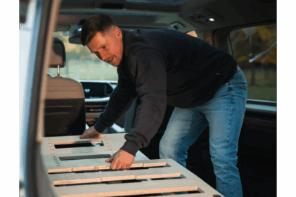 Das Bett ist schnell ausgeklappt.