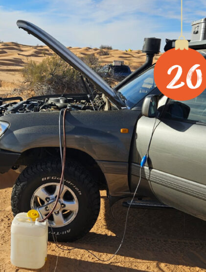 Das KoMa.land Warmduscherkit. Warm duschen mit der Motorwärme