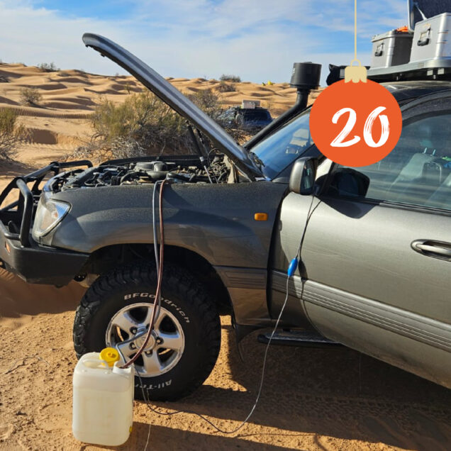 Das KoMa.land Warmduscherkit. Warm duschen mit der Motorwärme