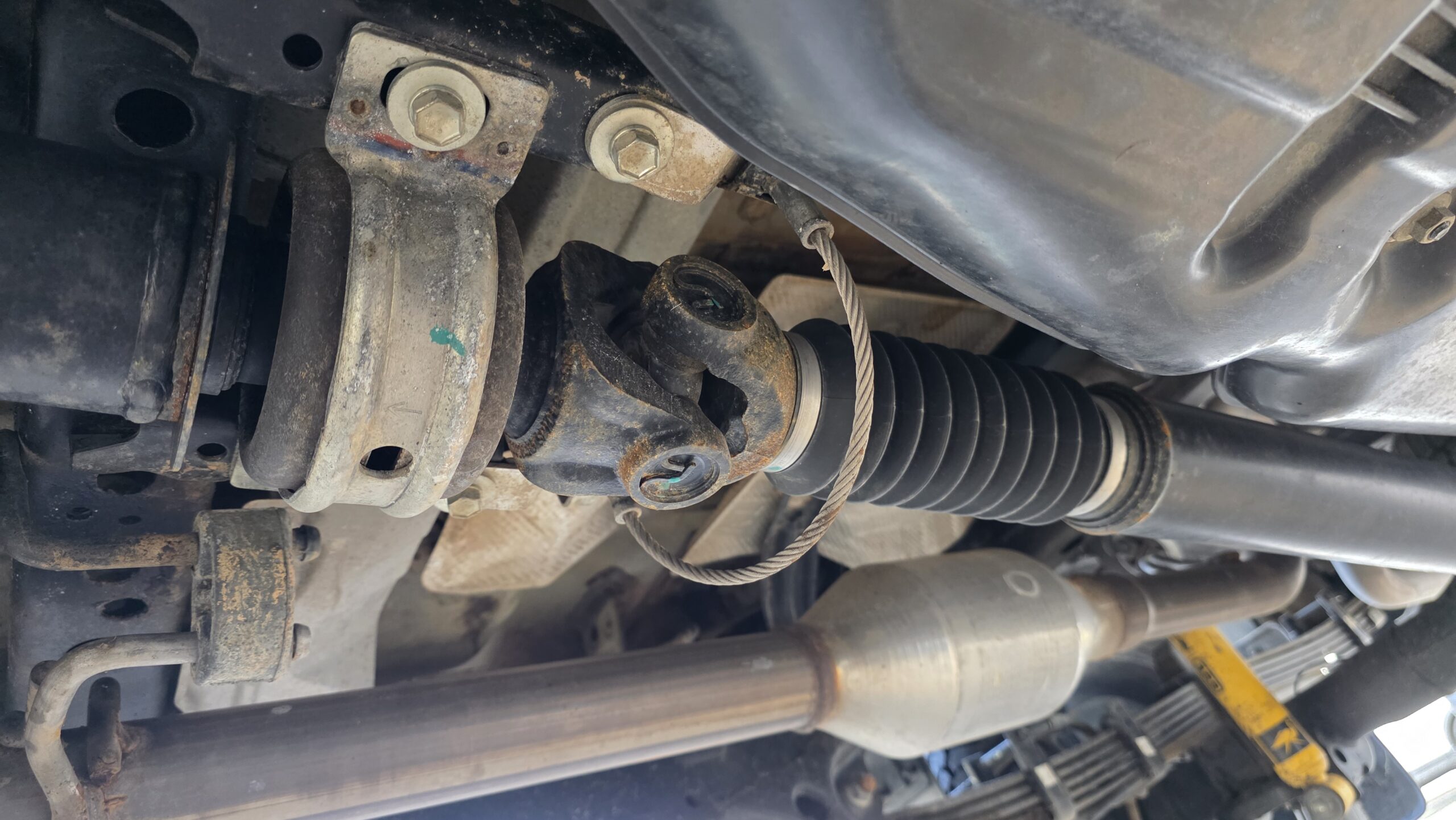 Fangvorrichtung für die Antriebswelle.