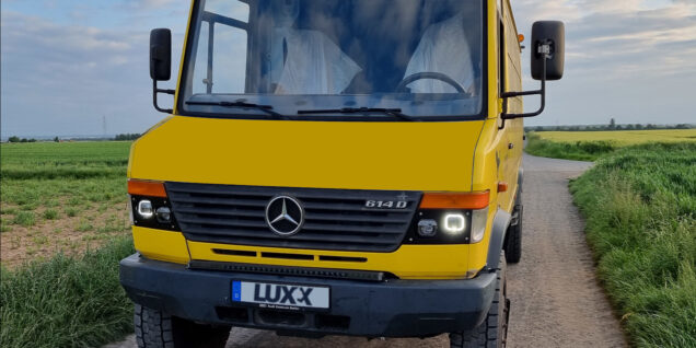 Mercedes-Benz Vario LED Umrüstsatz mit Nolden AVEGO Scheinwerfern.
