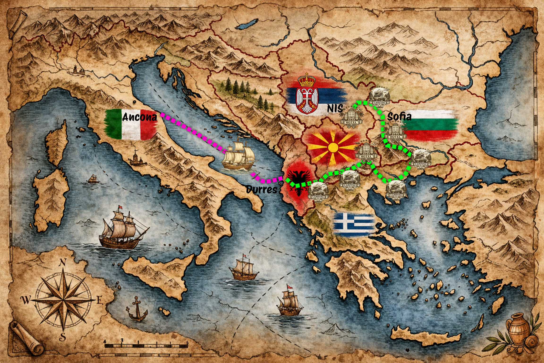 Five Mountains Karte Tour