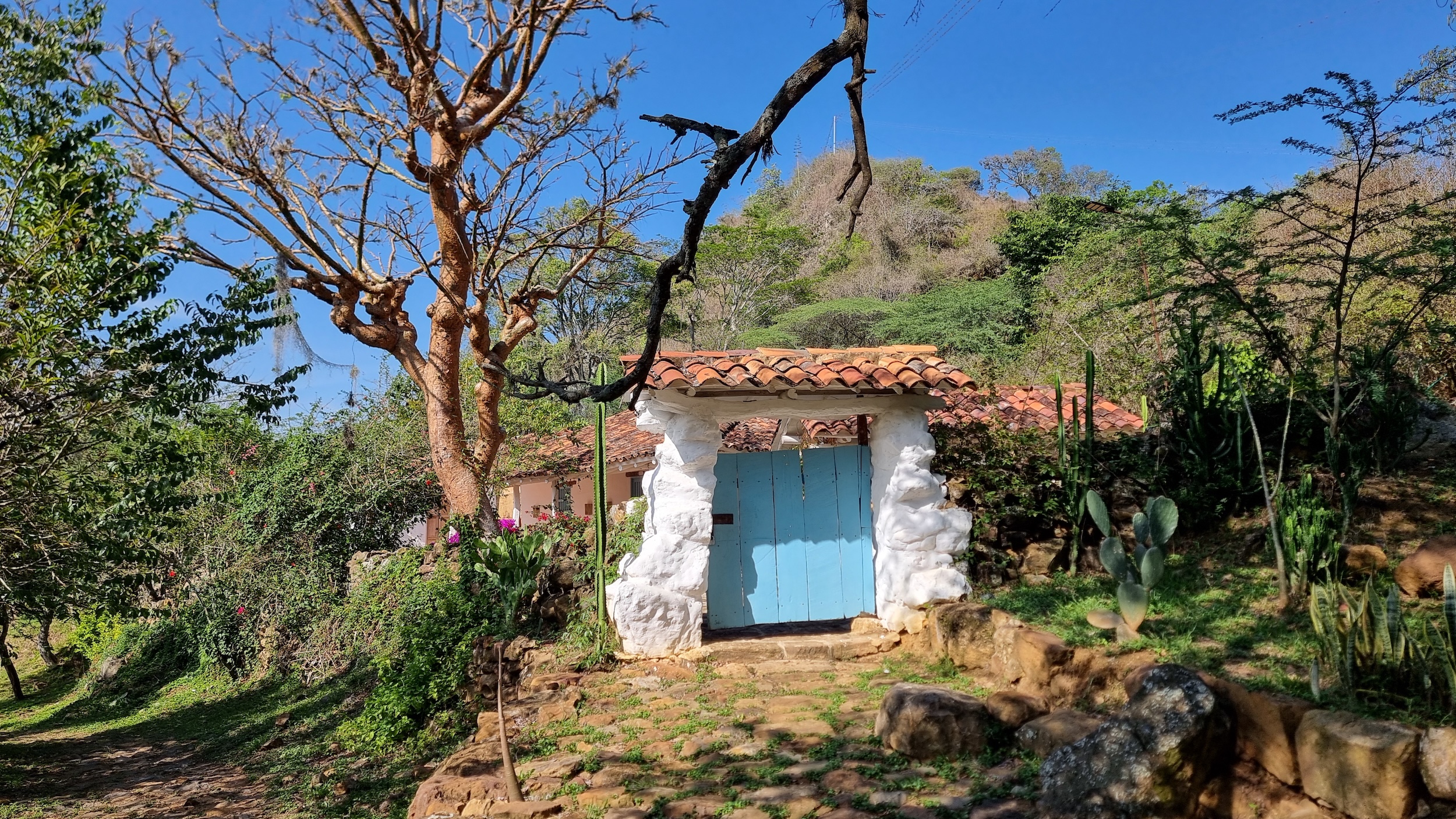 Alter Königsweg Camino Real bei Barichara in Kolumbien