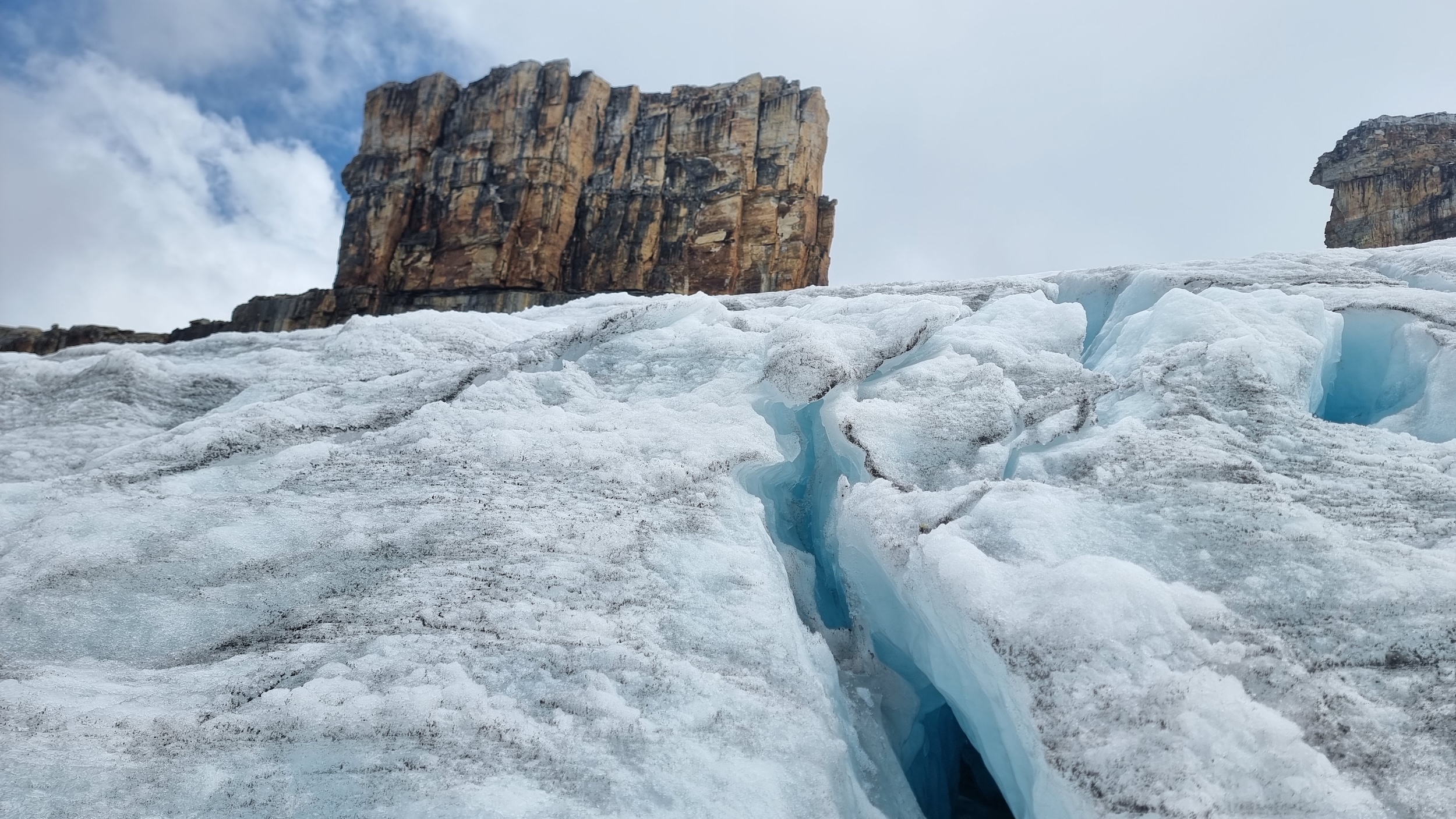 Púlpito del Diablo über dem Gletscher im Nationalpark El Cocuy auf knapp 5.000 Metern