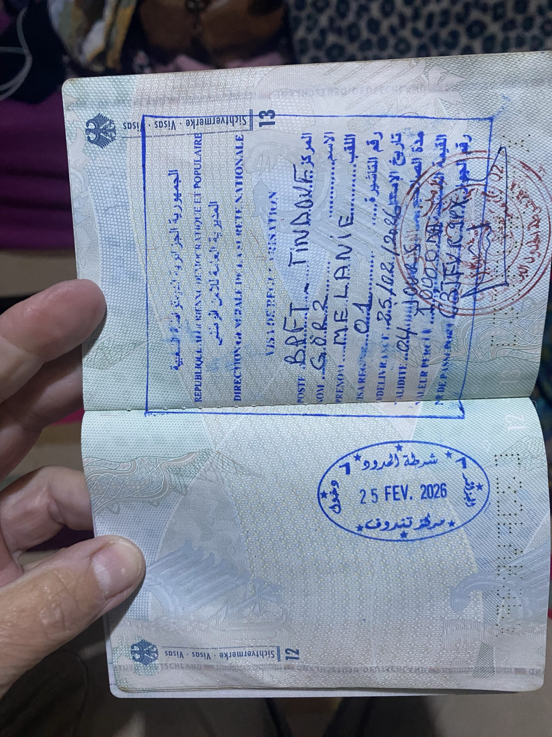 Algerien: das Transit-Visum an der Grenze