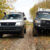Zwei Toyota Land Cruiser auf dem Gel&auml;nde des Pommernträff